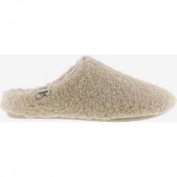 Zapatillas de casa abiertas de mujer de borreguito con interior de pelo suave