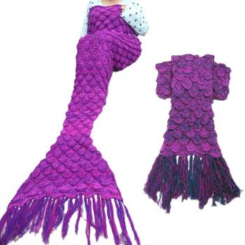 Mantas de sirena Wuiyepo, regalos de San Valentín, mantas de sirena onduladas a mano, mantas de ganchillo, mantas de sirena cosplay, sacos de dormir con aire acondicionado, manta cálida de invierno, s