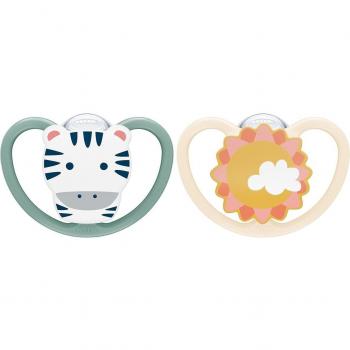 Chupetes anatómicos Nuk SPACE de silicona, pack 2ud 18-36meses