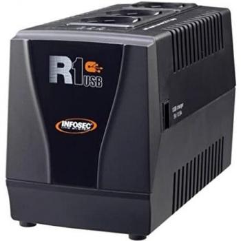 INFOSEC R1 USB 600 SAI 600VA 300W con 3 Salidas AC FR/Schuko