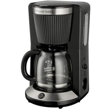 Cafetera de Goteo Russell Hobbs Brontë [1,25L, 1100W, Jarra de Vidrio, 10-15 Tazas, WhirlTech, Mantiene Calor, Cuchara Incl
