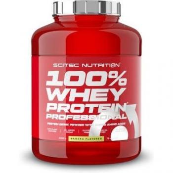 Proteína de Suero 100% Profesional Scitec 2350g - Sabor Plátano - Con Aminoácidos y Enzimas Digestivas - Sin Gluten - Sin Aceite de Palma