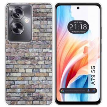 Funda de Silicona para Oppo A79 5G con Diseño de Ladrillo 02 y Dibujos