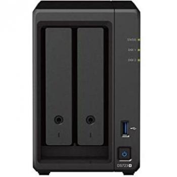 Synology DiskStation DS723+ 2-Bay NAS Tower Ethernet Black R1600 with 2GB RAM and USB 3.2