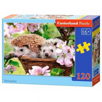 Puzzle Castorland Primavera 120 Piezas - Erizos en Cesta