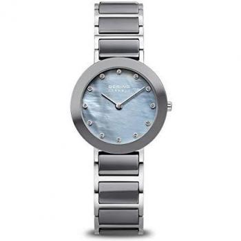 BERING Women Analog Quartz ceramic collection Watch with stainless steel/Ceramic Strap and Sapphire Crystal 11429-789