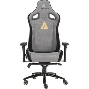 Forgeon Acrux Fabric - Silla Gaming Tela Transpirable Gris con Reposabrazos Inclinable 150 Kg