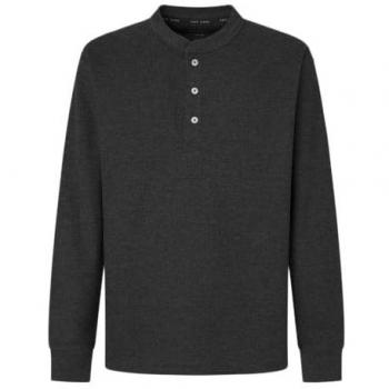 Camiseta de Hombre Pepe Jeans Ashford Manga Larga con Cuello Panadero Color Gris