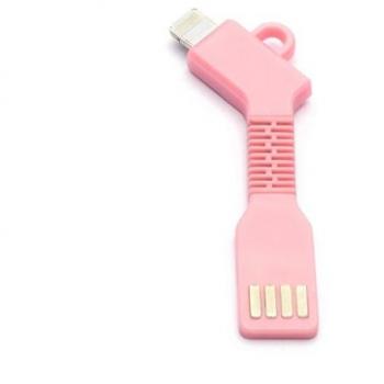 aricona N°477 Cable adaptador USB micro-B a conector USB PowerBank como llavero, alternativa flexible y compacta al cargador, Größe:Apple;Farbe:rojo