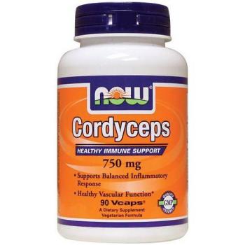Now Foods Cordyceps 750 mg Immune Support Capsules - 90 Count