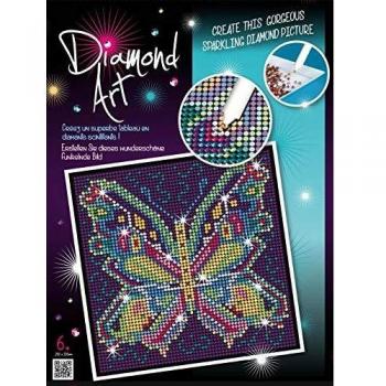 Kit de Arte Creativo - Diamante - Mariposa - Autocollantes Brillantes - 20x20 cm - Para Niños