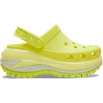 Classic Mega Crush Unisex Yellow Crocs Clogs - Comfortable Everyday Sandals, Size 11 US / Size 8 UK