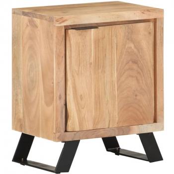 vidaXL Bedside Cabinet 40x30x50 cm Solid Acacia Wood with Live Edges