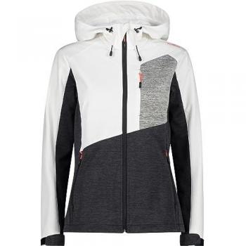 CMP Women's Jacquard Design Soft Jacket - Grey and White, Size L