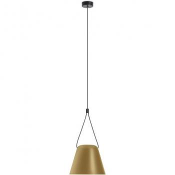 Colgante decorativo Attic de aluminio negro mate 1 bombilla E27 250cm