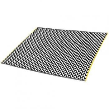 Alfombra de exterior Solys de polipropileno negro 180 x 120 cm