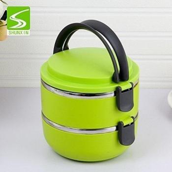 Yxhflo 2 Cajas De Acero Inoxidable De Los Estudiantes Mantienen Las Cajas De Almuerzo Caliente Caliente Cuadro Keep-Cuchara Keep-Cartucho Caliente