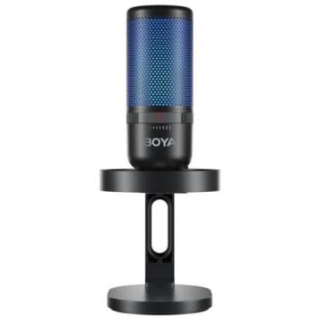 Boya K3 USB Gaming Microphone with Noise Cancellation, RGB Lighting, and Gain Control for Podcasting and Live Streaming