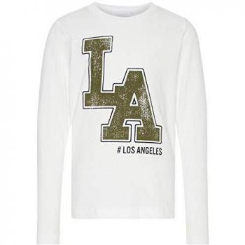NAME IT Camiseta Manga Larga NIÑO FIMAN - 122-128, Bright White