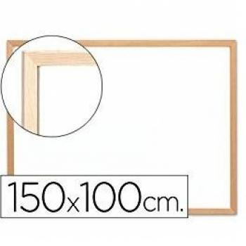 Q-Connect Pizarra Blanca Laminada Marco De Madera 150 x 100 Cm