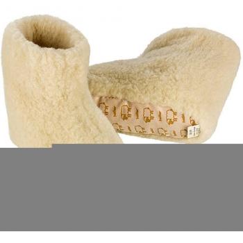 Pantuflas de lana de oveja 100 % pura