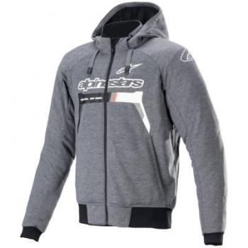 Sudadera para Moto Alpinestars Chrome Ignition 2023 Gris-Blanco-Rojo