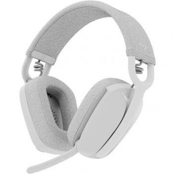 Logitech Zone Vibe 100 Wireless Headphones Over-Ear Call/Music Bluetooth Noise-Cancellation Up to 18h Talk Time Lightweight Comfortable Off White