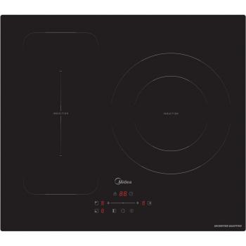 Midea - Placa inducción MIH740T279K0 con 3 zonas de cocción, Zona Gigante