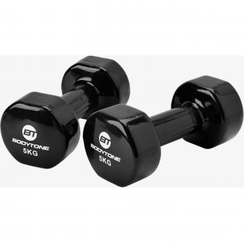 Mancuernas de vinilo Bodytone 5kg el par - Negro - Talla T.U