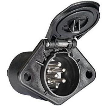 Toma corriente HELLA 8JB 008 085-001 - 24V - 7 polos - Conexión a tornillo - Plástico - DIN/ISO: 1185