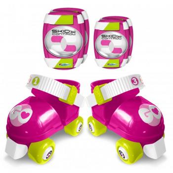 Patines SKIDS CONTROL Fucsia - Patines de ruedas, color fucsia, diseño ergonómico, control de velocidad ajustable, ruedas de alta resistencia, soporte acolchado para mayor comodidad