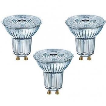 Osram, Bombilla LED GU10, plástico, blanco cálido, 2.6 W 240 V, 3 piezas