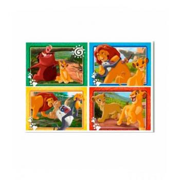 Puzzle 4 en 1 El Rey León de Ravensburger - incluye 4 puzzles de 10, 12, 14 y 16 piezas, dimensiones de la caja: 27x37x5 cm