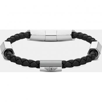 Pulsera Hombre Skive de Cuero y Acero