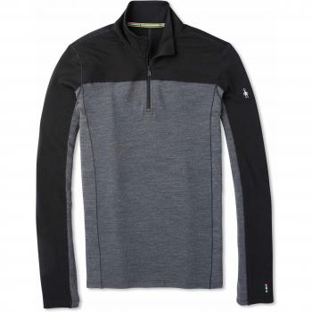 SmartWool Merino Sport 250 Long Sleeve 1/4 Zip Camiseta, Hombre, Negro, Extra-Large