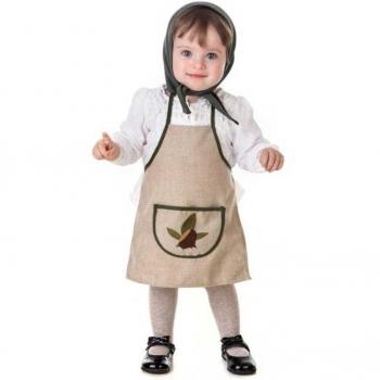 Disfraz de Castañera Beige con Hojas y Castañas para Bebé Halloween