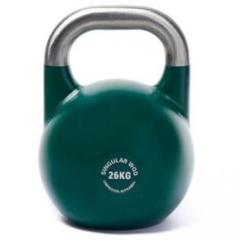 Kettlebell de Competición 26 Kg Verde Oscuro Mate - Pesa Rusa para Cross Training Singular WOD