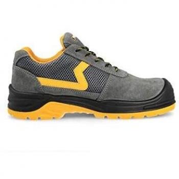 Zapato Seguridad Carbono Plus - Marca PAREDES - Color Gris y Amarillo - Talla 44