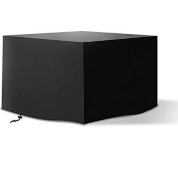 Tvird Funda para Muebles de Jardín,Copertura Impermeable para Mesas Rectangular,Cubierta de Exterior Funda Protectora Muebles Mesas Sillas Sofás Exterior 420D Oxford 125x125x74cm Negro.
