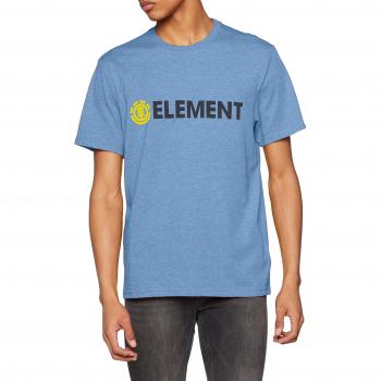Element Blazin SS Camiseta, Hombre, Azul
