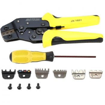 Meterk Crimping Tool Wire Crimpers With Carbon Steel Support 0.1-6mm² Adjustable Crimping Range Comfort Grip Terminals Connectors Ratcheting
