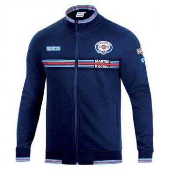 Sudadera sin Capucha Sparco Martini Racing Hombre Azul Marino con Cremallera