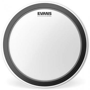 Evans 24 Coated EMAD Bass Drum Head - White