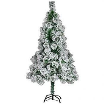 Árbol de Navidad Blanco Verde Metal Plástico