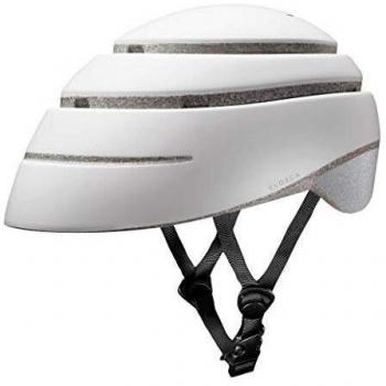 Closca Casco de Bicicleta para Adulto, Plegable Helmet Loop. Casco de Bici y Patinete Eléctrico/Scooter para Mujer y Hombre Unisex. Perla/Reflectante, Talla L