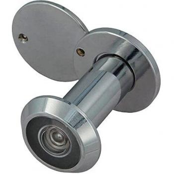 Amig - Mirilla Mod. 3 con Lente Súper Angular para Puertas Interiores y Exteriores 3-14 de Latón con Acabado Cromo Brillo