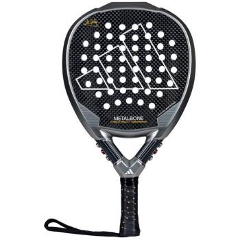 Pala de pádel Adidas Metalbone PRO EDT 2024 - Características: diseño exclusivo Ale Galán, tecnología Carbon Aluminized para mayor durabilidad y ligereza, núcleo EVA Soft para mejor control y confort en el golpeo, forma