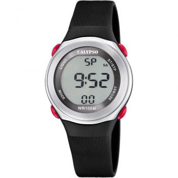 Reloj Calypso K5822/6 Infantil Mujer Color Splash de Caucho Negro