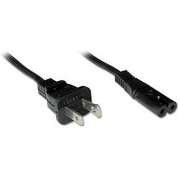 Lindy US Mains Cable - 2 Pin Plug to Figure 8 Connector, 2m - Adaptador para cable