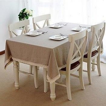 ZYT Beige Lino Rectangular / Cuadrado Forros de Mesa . 140cm x 220cm